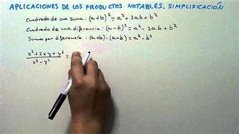 Aplicaciones De Los Productos Notables SimplificaciÓn Hd Youtube