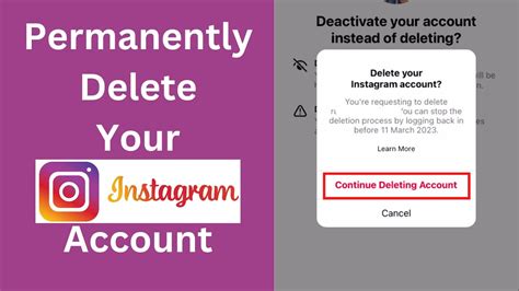 How To Completely Delete Your Instagram Account In Delete