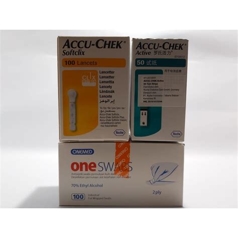 Jual Accu Chek Bundling Active Strip Lancet Alkohol Swab Isi