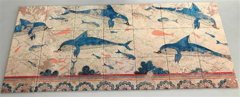 Ceramic Tiles Mural Minoan Dolphins Mural 21 Tiles 1515 Cm 105m 0