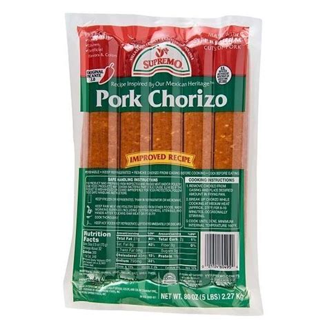 V And V Supremo Pork Chorizo Sticks Foodservicedirect