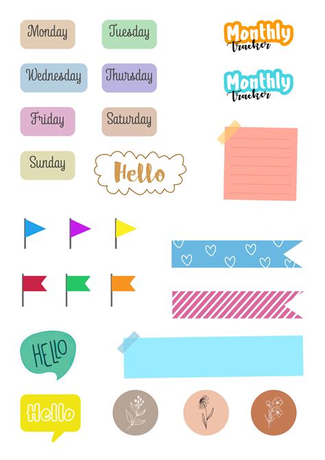 Journal Stickers • The Printables