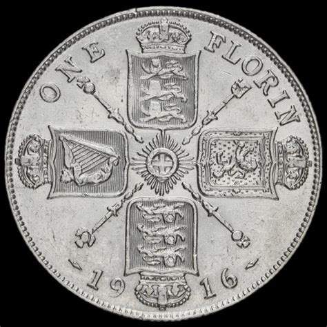 1916 George V Silver Florin GVF