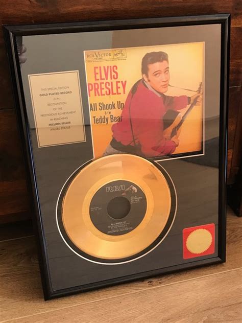 Elvis Presley Kt Gold Plated Lp All Shook Up Teddy Bear Catawiki