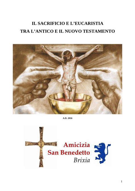 Pdf Il Sacrificio E Leucaristia Tra Lantico E Il Nuovo Ges