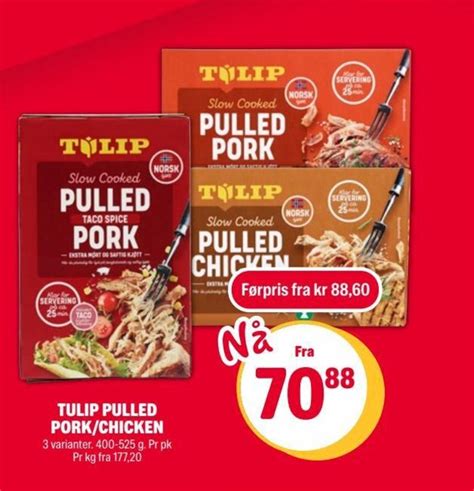 Tulip Pulled Pork Chicken Tilbud Hos Coop Extra