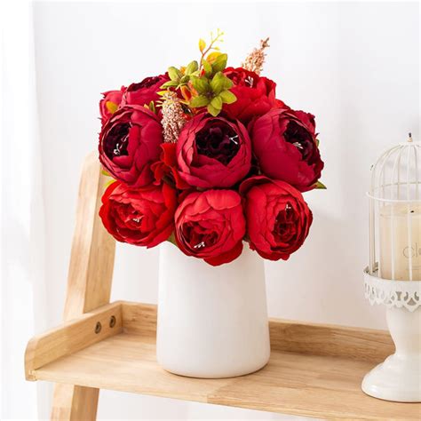 Primrue Peony Floral Arrangements In Vase Wayfair