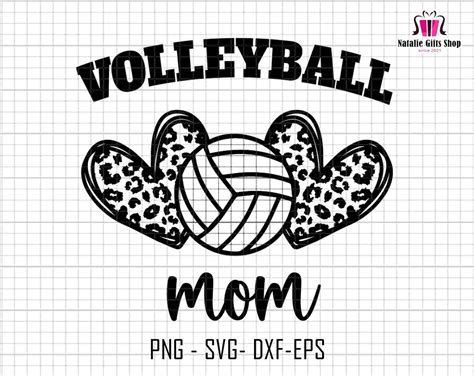 Volleyball Mom Svg Mama Volleyball Svg Volleyball Shirt Svg Leopard Volleyball Svg Mothers