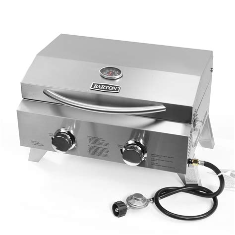 Barton Tabletop 20000 Btu 2 Burner Grill Portable Bbq Table Top Propane Gas Grill With