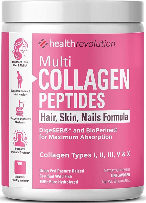 Buy Multi Collagen Peptides Powder Supplement Types I Ii Iii V X