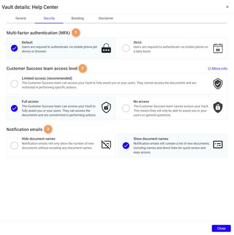 Vault Details Security Virtual Vaults Help Center
