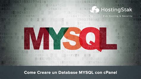 Come Creare Un Database MySQL Su CPanel YouTube