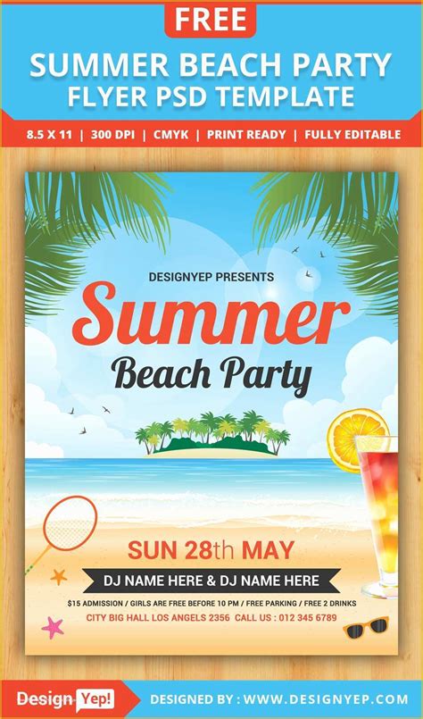 Free Flier Templates Of Free Summer Beach Party Flyer Psd Template ...