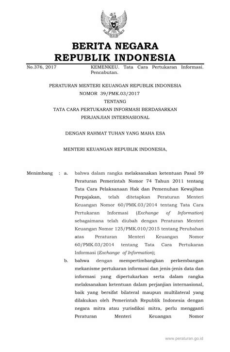 Pdf Berita Negara Republik Indonesia Fileperjanjian Internasional