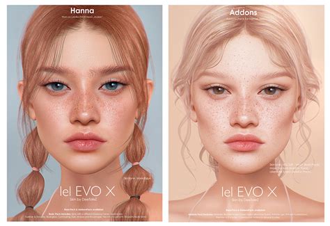 Second Life Marketplace Deetalez Skin Demo For Lelutka Evox Skins Lelu Evo X Hanna All