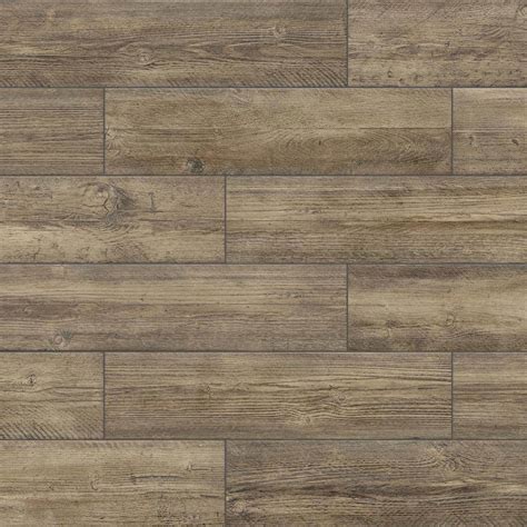 Florida Tile Home Collection Tahoe Cedar Brown In X In Porcelain