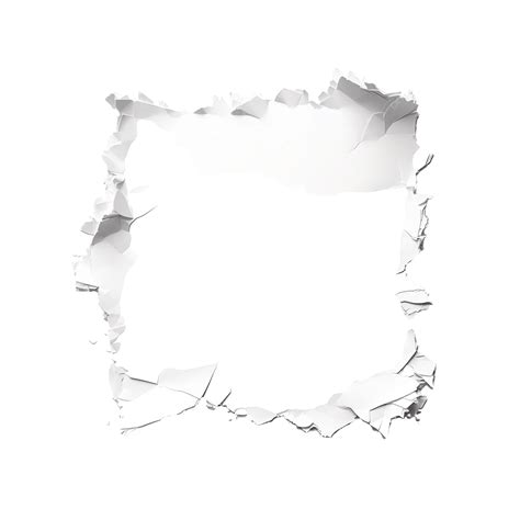 White Torn Paper Isolated Element Abstract Blank Card Png