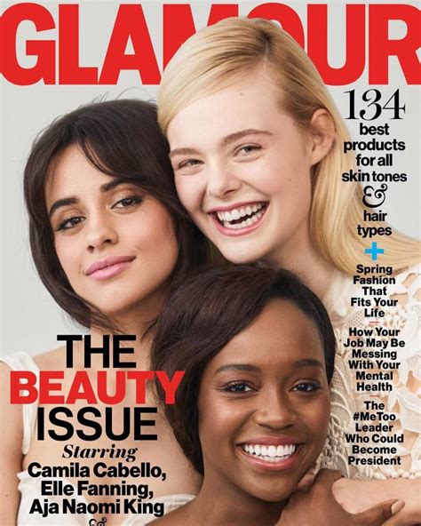 Must Read Elle Fanning Camila Cabello And Aja Naomi King Cover Glamours Beauty Issue Vogue