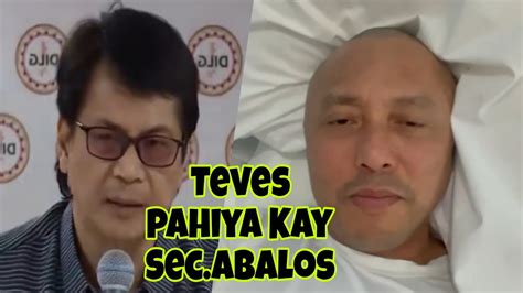 Cong Teves Pahiya Kay Sec Abalos Pbbm Degamo Teves Youtube