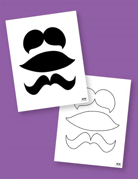 Printable Mustache Templates 150 Free Mustaches Printabulls