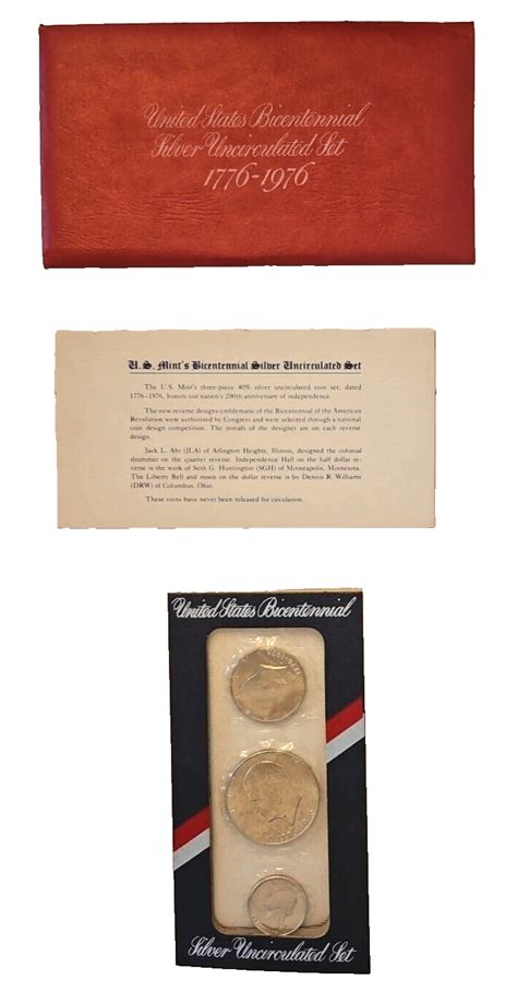 United States Bicentennial Silver Uncirculated Set 1776 1976 Original