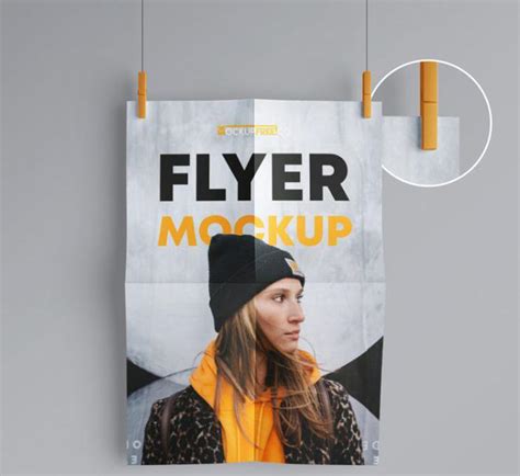 Free Wall Hanging Flyer Mockup – FreeMockup.net