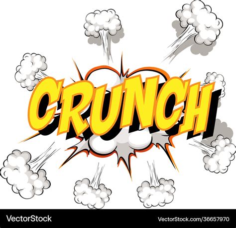 Comic Speech Bubble With Crunch Text Royalty Free Vector