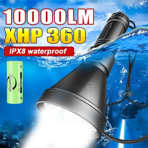 Newest Xhp Professional Diving Flashlight High Power Underwater