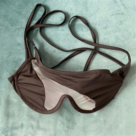 Swim Malibu Hot Bikini Cut Out Mesh Patchwork Black Poshmark