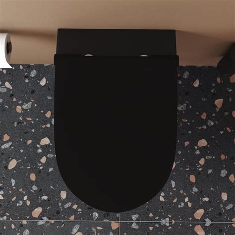 Vitra Sento Wall Mounted Toilet With Vitrahygiene Matt Black