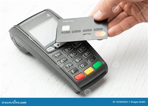 Contactless Payment By Credit Card Pos Terminal Nfc Payment Concept