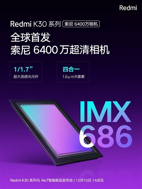 Redmi K30 will be the first phone with the 64 MP Sony IMX686 image ...