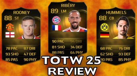 Confirmed Totw Review Feat Sif Rooney If Ribery And Sif Hummels