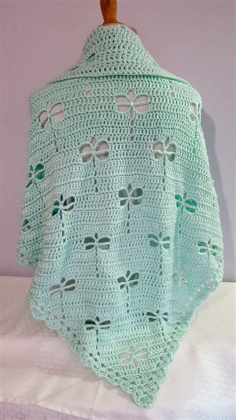 Dragonfly Crochet Shawl Mothersday Shawl Bridal Party Etsy Crochet