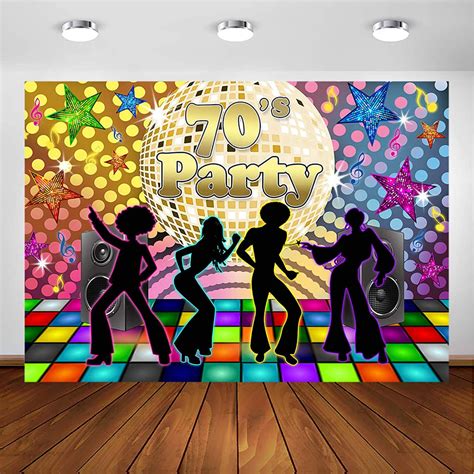 Avezano Back To S Party Backdrop For Adults Disco Party Decorations