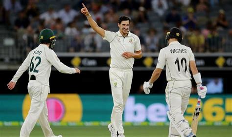 Starc and Cummins cleaned up the New Zealand tail under lights in Perth's first ever day-night ...