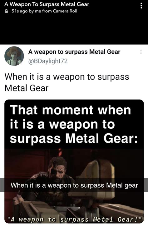 When It Is A Weapon To Surpass Metal Gear R Metalgearsolid