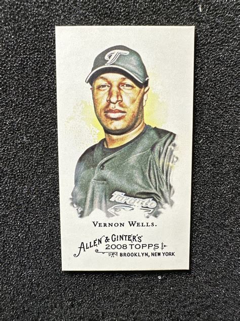 Vernon Wells Topps Allen Ginter S Mini A G Back Toronto Blue