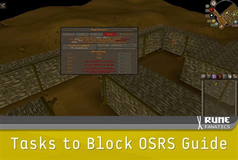 Tasks To Block Osrs Guide Rune Fanatics