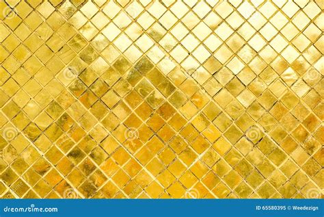 Glossy Gold Mosaic Tile Wall Texture Background Stock Image Image Of