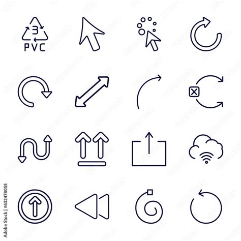 Set Of User Interface Thin Line Icons User Interface Outline Icons