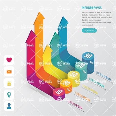 Modern 3D Infographic Template with Percentage Chart | Infographic ...