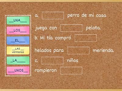 Articulos determinados e indeterminados Recursos didácticos