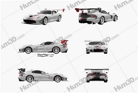 Dodge Viper Acr 2016 Blueprint Template