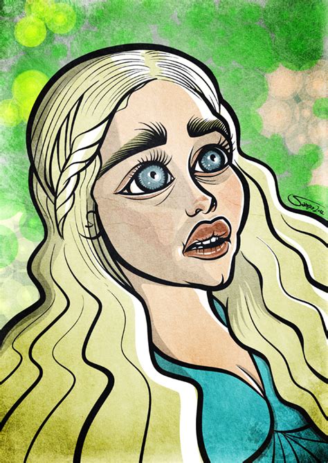Game Of Thrones Daenerys Targaryen Caricature By Laserdatsun On