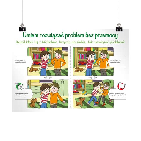 Plakat profilaktyczny Umiem rozwiązać problem bez przemocy