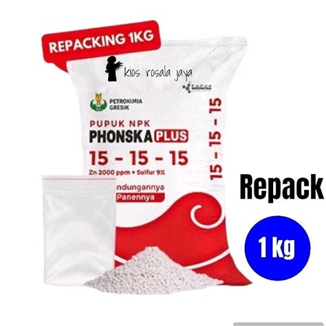 Jual Pupuk NPK PHONSKA PLUS 1 Kg Kemasan Repack Shopee Indonesia