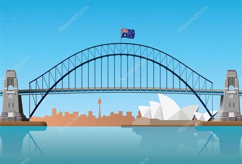 Sydney Harbour Bridge Stock Vector Image by ©johnnyknez #72925463