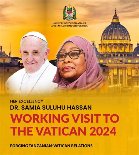 RAIS DKT SAMIA SULUHU HASSAN AWASILI VATICAN AKUTANA NA PAPA FRANCIS