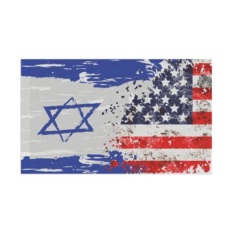 USA and Israel Merged Together Flags Israel Support Lover Israeli Flag ...